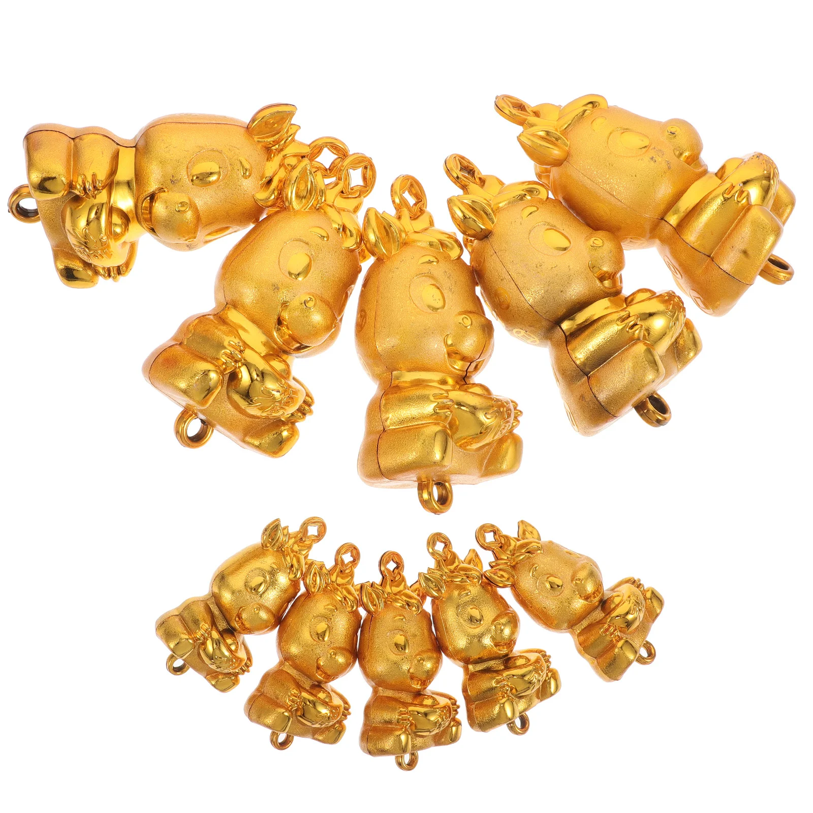 

10 шт. 2026 год лошади кулон подвески винтажный китайский Новый год зодиака подвесной декор фэн-шуй счастливый брелок ювелирные изделия