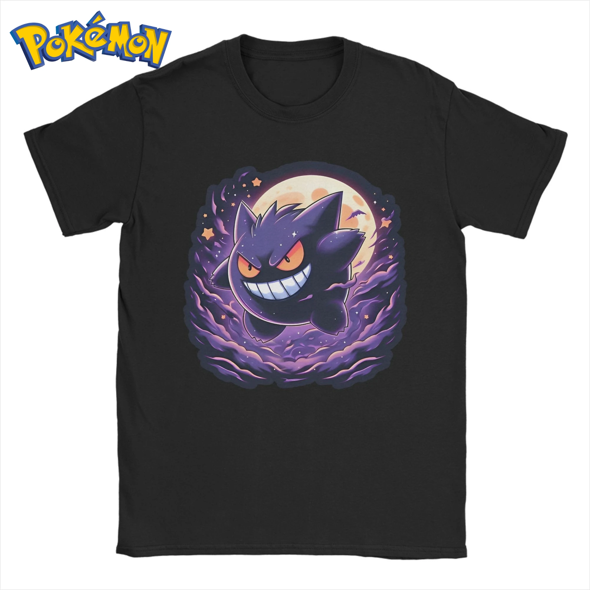 

Футболка с мультяшным принтом Pokémon Surrounding Gengar, мужская и женская летняя новинка Y2K, свободный повседневный топ в стиле Харадзюку с короткими рукавами