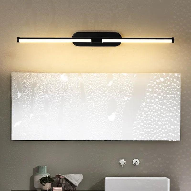 WONDERS Bathroom Simple Wall Lamp Plastic Lampshade Iron Base Indoor Sconce Light 180 Degrees Beam Angle Home Decoration Lustres