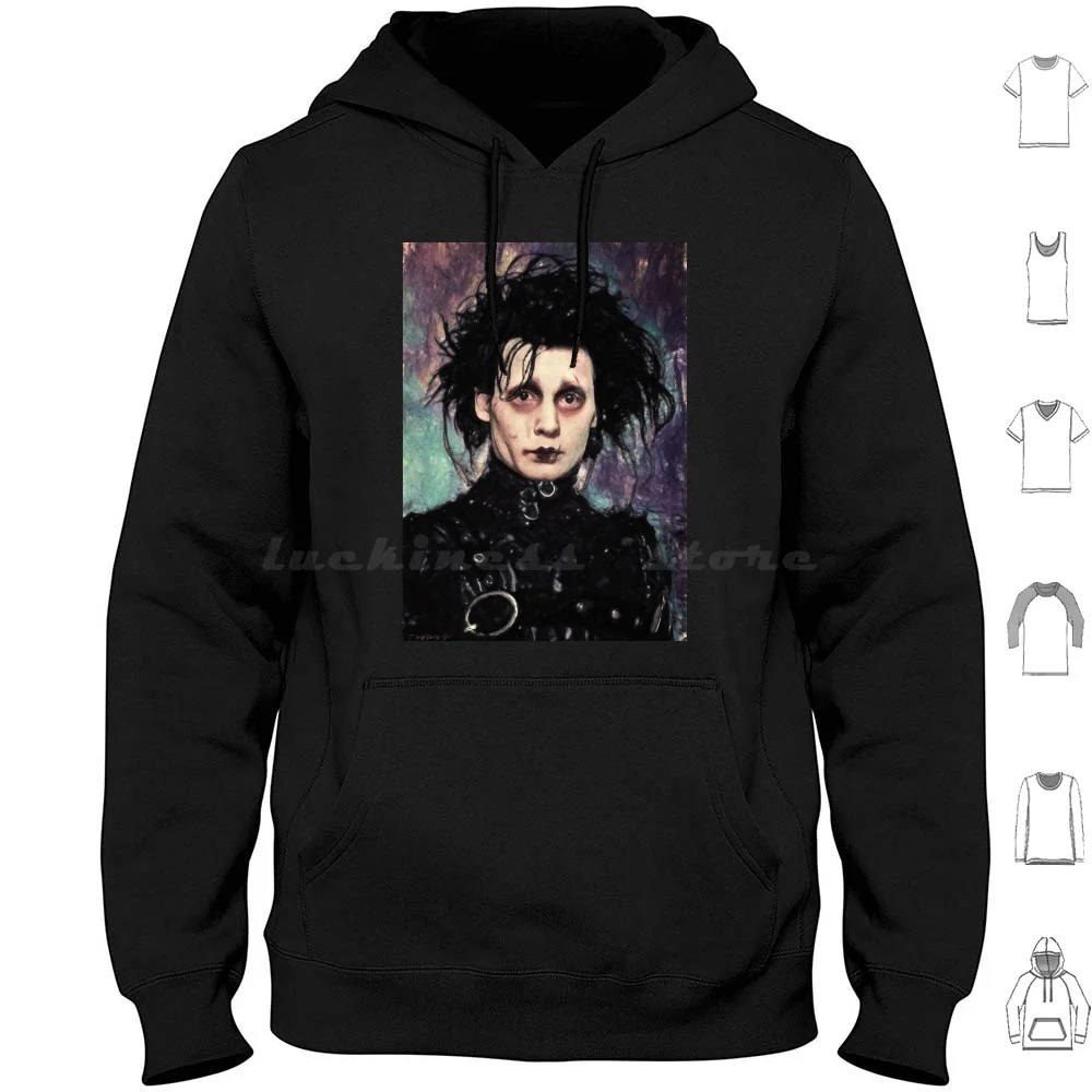 Edward Scissorhands Hoodie cotton Long Sleeve Edward Scissorhands Movie Cult Classic Film Horror Gothic Fantasy Tim