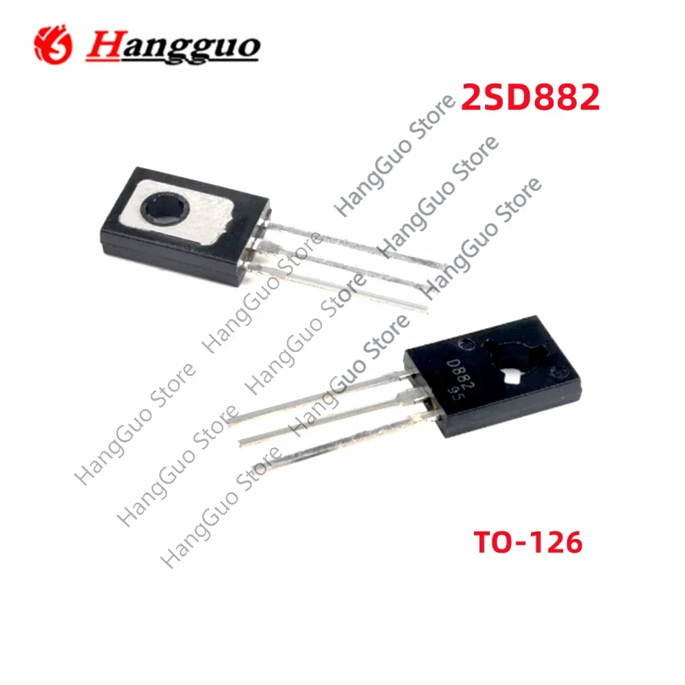 10PCS/Lot Original 2SD882 D882  TO126 2SB772 B772  3A/40V TO-126 NPN Power Triode  Best quality