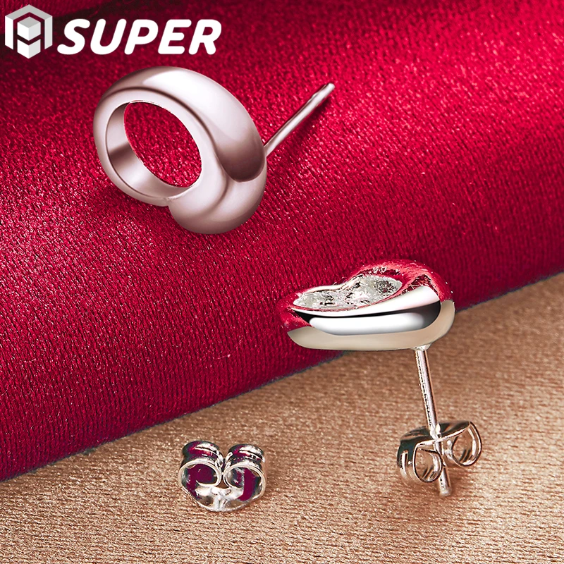 

925 Sterling Silver Water Drops Stud Earring For Fashion Charm Wedding Engagement Party Jewelry