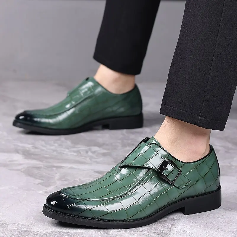 Men Business Formal Leather Shoes British Casual Comfortable Versatile Fashionable Button-up Loafers Gentleman Social Shoes Men