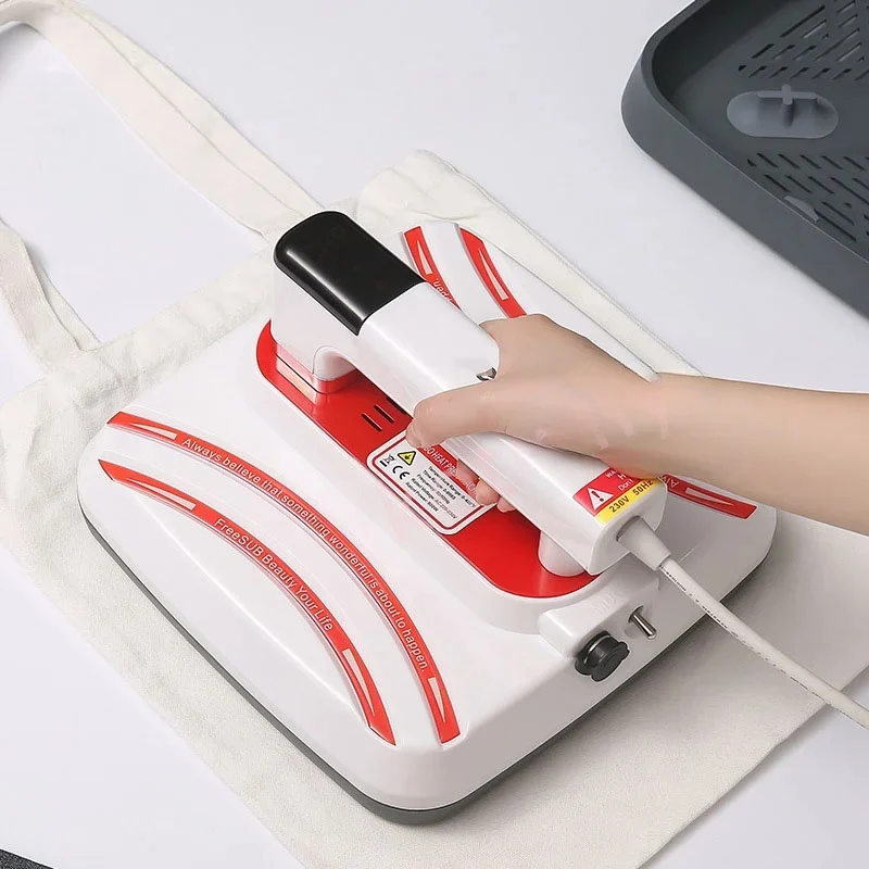 Mini 1000W Heat Transfer Machine Portable Sublimation Printing Iron for T-Shirt Mouse Pad Easy Carry Press Machine