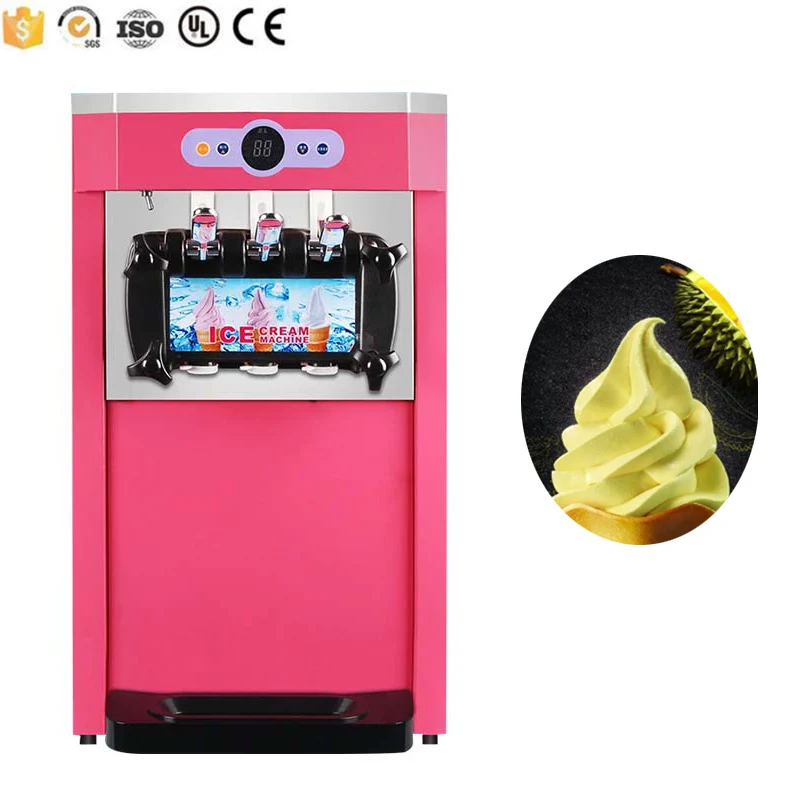 

Commercial Ice Cream Machine Mixed Flavors Soft Service Desktop18-22L/H Prices