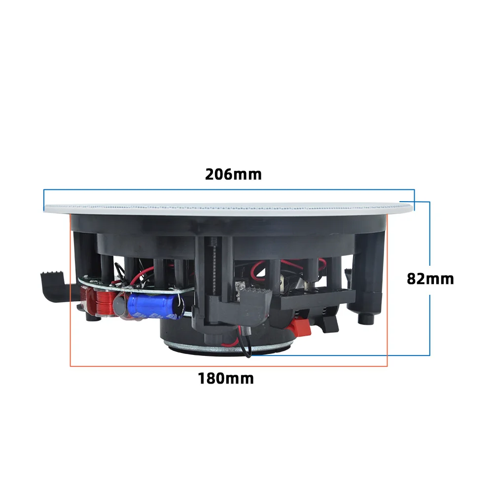 5"Coaxial Ceiling Speaker 20W RMS Power Stereo Sound Home Theater Background Music Audio SPK In-ceiling Installation Loudspeaker
