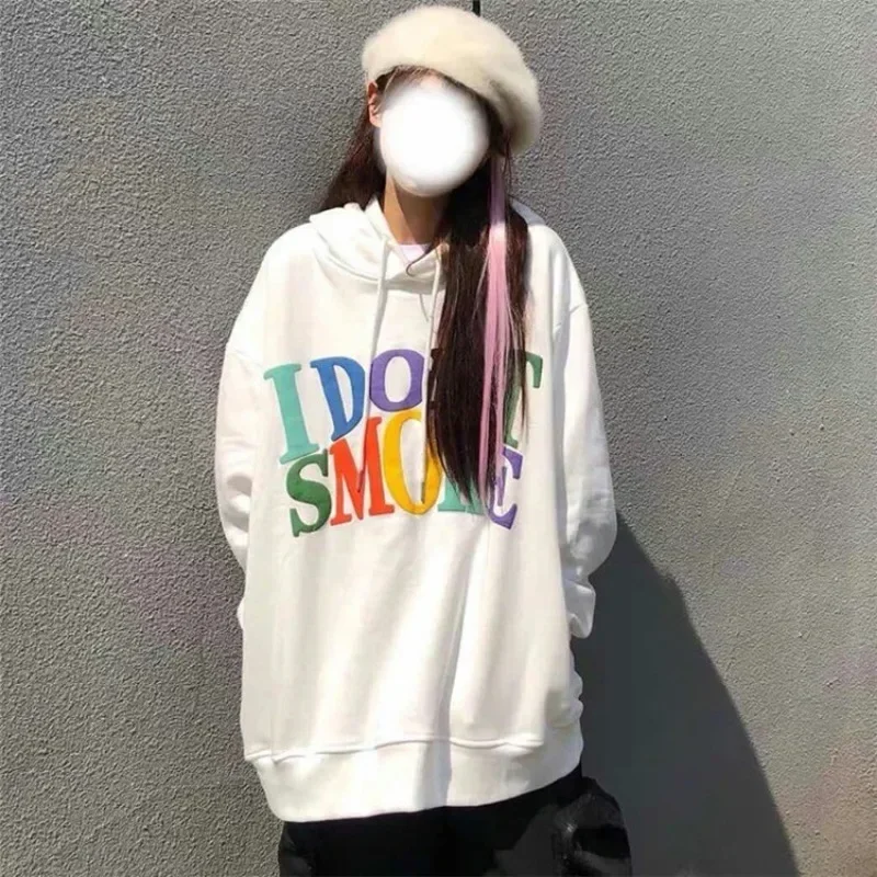 Korean Hooded Oversize Plus Size Couple Hoodie Women Streetwear American Vintage Autumn Winter Hoodie Men's Sweater Hoodies