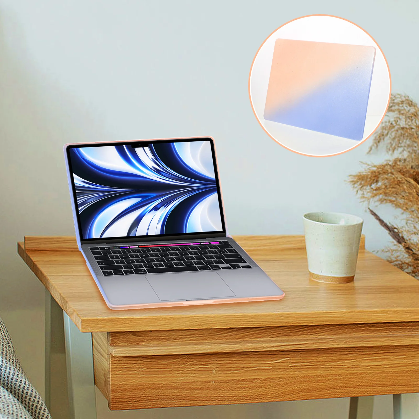 

Colorful Laptop Shell Slim Protective Case Lightweight Durable Scratch Resistant Hollow Bottom Heat Dissipation Compatible 13.6