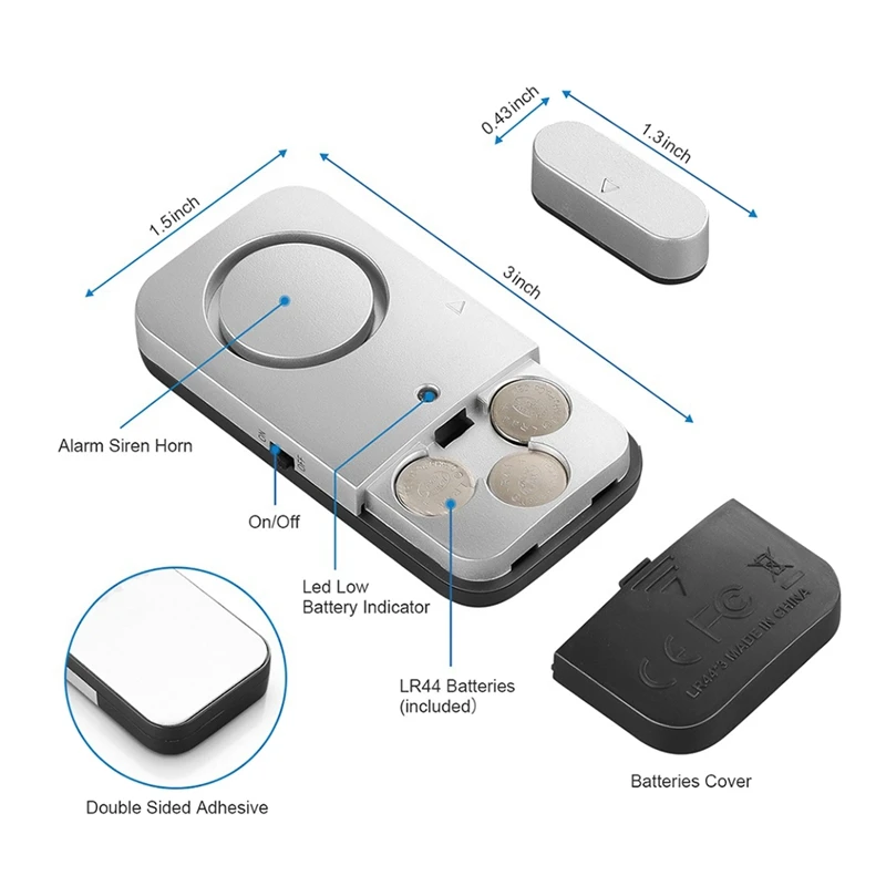 Deur Open/Gesloten Detectoren 120db Luid Deur Raam Alarm Huis Beveiliging Sensor Dectector Inbraakalarm (4 Stuks)