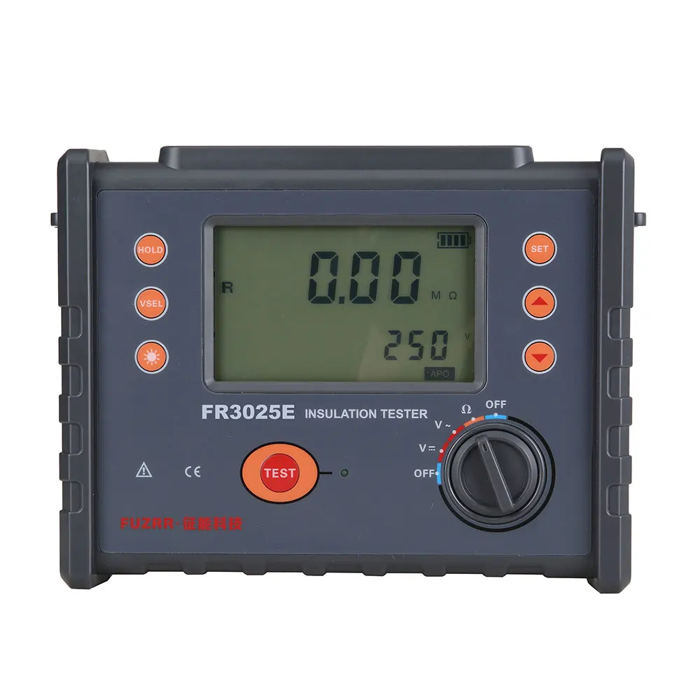 FR3025E Megohmmeter 2GΩ  voltage Insulation Resistance Tester 5000V DC AC Maintenance for Transformers/Motors/Electrical