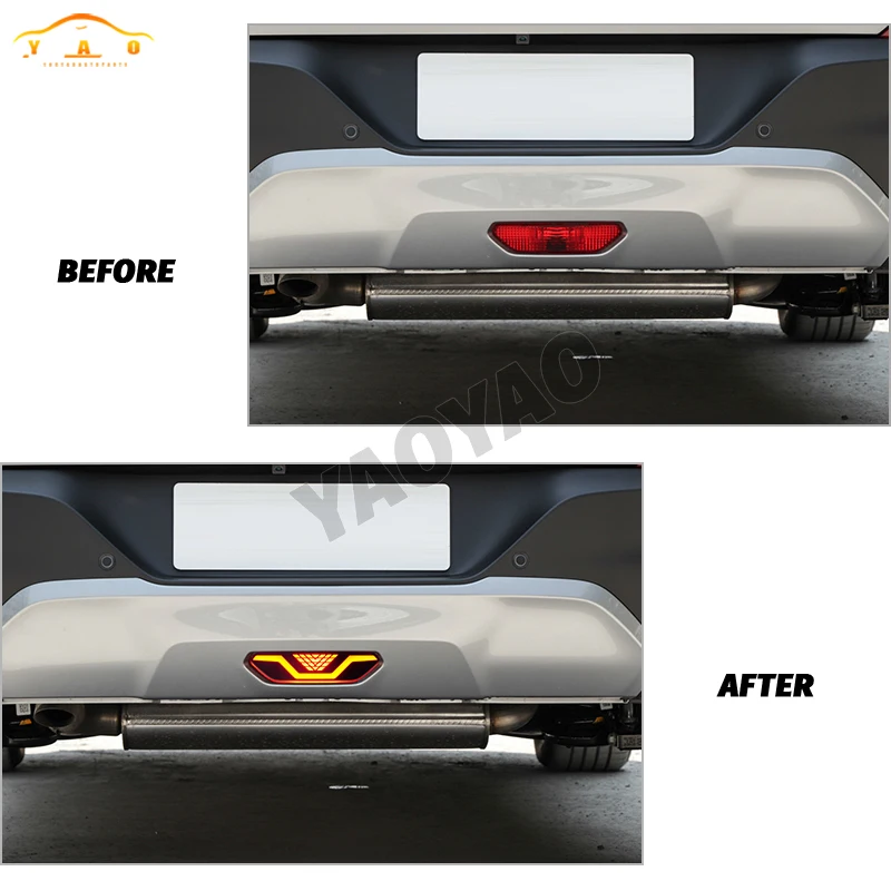 Car LED Rear Bumper Reflector Tail Lights For Chevrolet Tracker Trax 2019-2024 Stop Light Brake Lamp Tail Light Warning Lamp