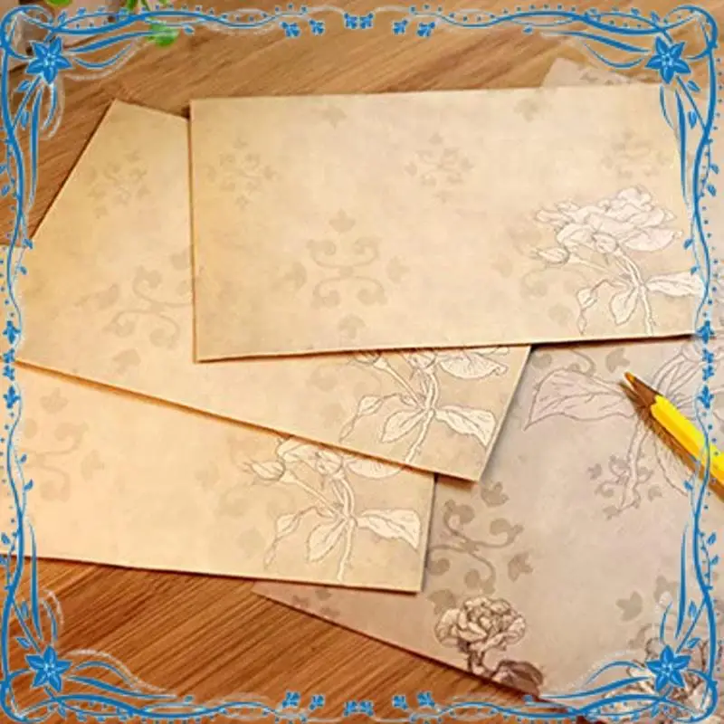 

30Pcs Vintage Stationery Floral Writting Paper Matching Envelopes Sets For Handwriting Letters, Assorted Colors