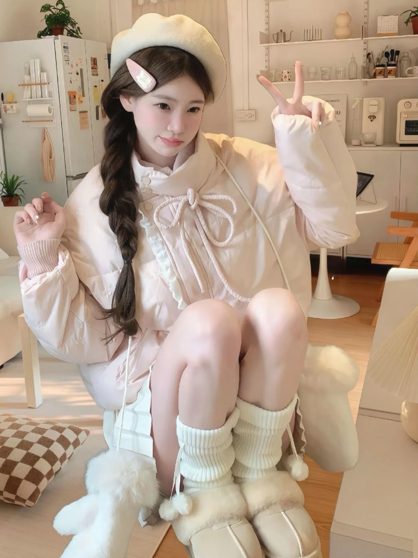 

Розовая утепленная хлопковая куртка на молнии для женщин: модная, универсальная зимняя одежда, эксклюзивно онлайн