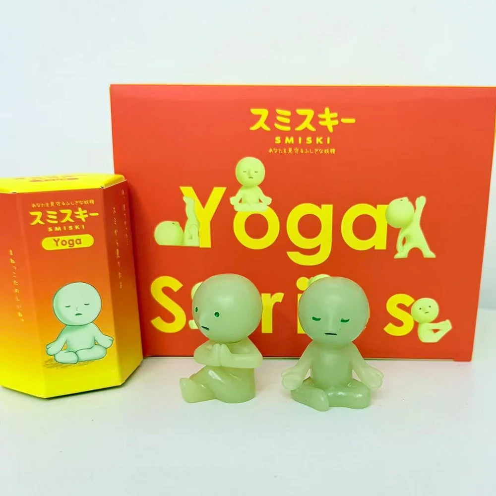 حار جودة عالية جديد SMISKI اليوغا سلسلة مضيئة دمية نموذج صندوق أعمى زخرفة لطيف الزاوية يونيو قزم ديكور سيارة Kawaii الهدايا