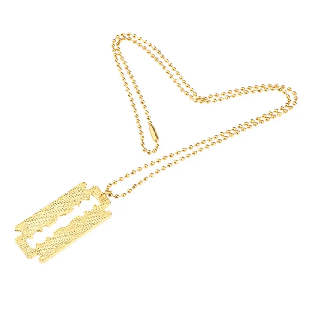 Personalized Gold Hairdresser Blade Pendant Shaped Necklace Hair