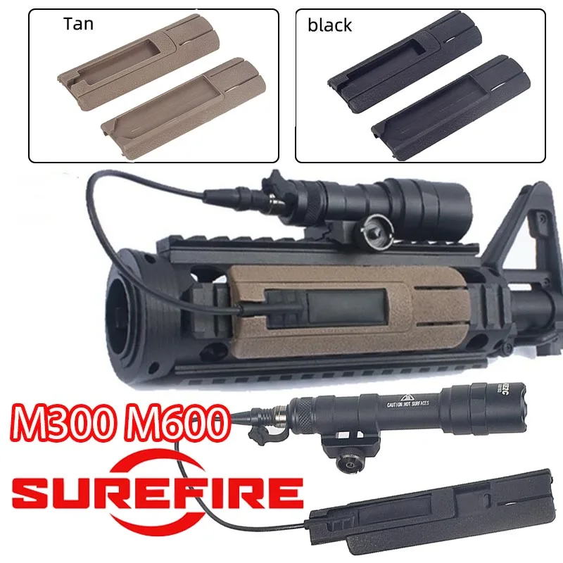 

2Pcs Hunting Airsoft 4.33" ITI TD Scar Pocket Panel Remote Switch Rail Pad Set Surefire Tactical Flashlight M300 M600 20mm Rail