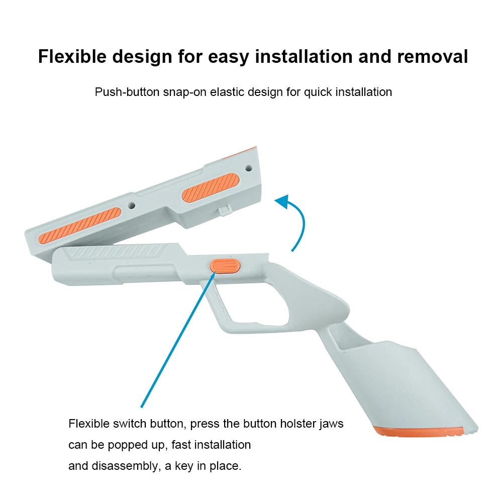Anti-Slip Handle Stand Case Capa para Oculus Quest 3, FPS Shooting Gaming Grip, Stock Controller Holder Shell, Handle Shell