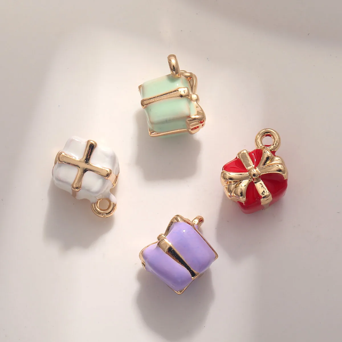 Cute Enamel Charms Pendants Flower Bouquet Pencil Gift Charm DIY Bracelet Necklace Handmade Jewelry‑making Accessories Wholesale