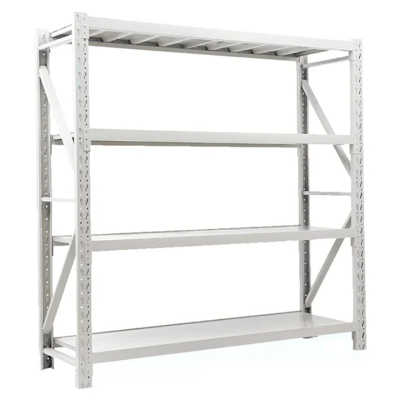 Uni-Silent 4-Shelf Metal Storage Shelves Units Stacking Racks Shelves For Retail Stores Garages And Factory HJQ-105