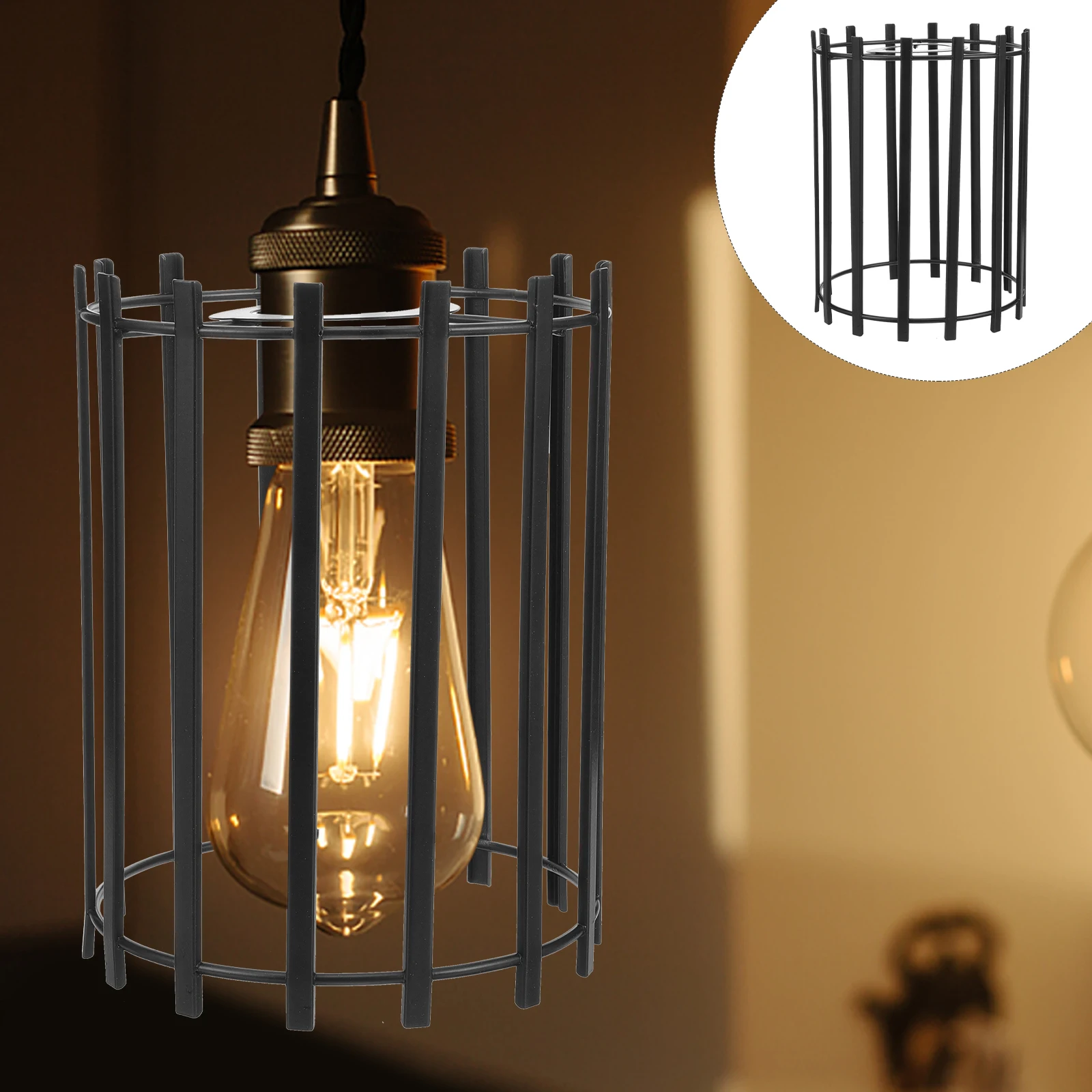 

Hollow Out Geometric Pendant Lamp Shade Iron Wire Lamp Cover Modern Metal Lampshade Decorative Hollow-Out Light Fixture Cover