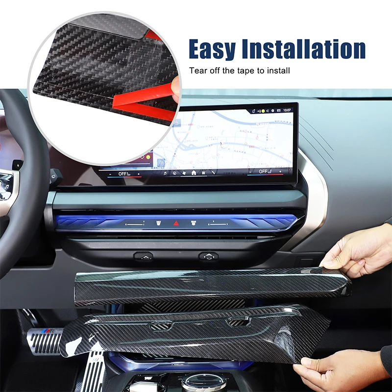 

2Pcs Real carbon fiber For BMW X3 G45 2025+ car center control air outlet frame decorative sticker car protection accessories