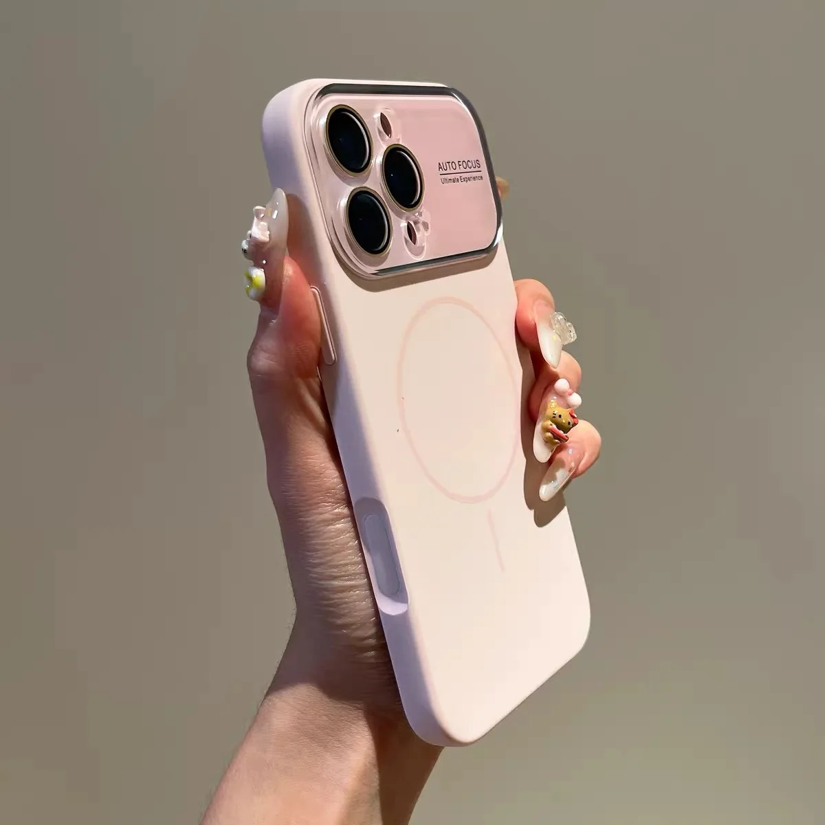 حافظة MagSafe ذات نافذة شفافة بزر AI لهاتف iPhone 17 Pro Max، غطاء سيليكون سائل مع اختصار بنقرة واحدة وحماية مغناطيسية #3