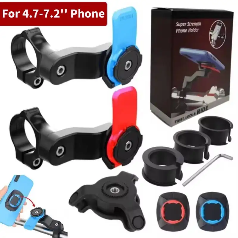 

Motorcycle Phone Holder 360 Rotatable Anti Vibration Damper Universal Handlebar Bracket For Navigation Support