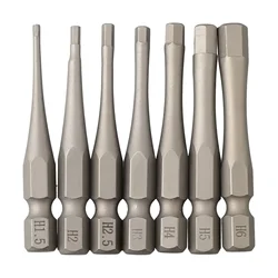 1pc 50mm Hex Screwdriver Bits Magnetic Hex Shanks Impact Screw Driver Bit H1.5 H3 H4 H5 H6 Electric Screwdrivers Hand Tool