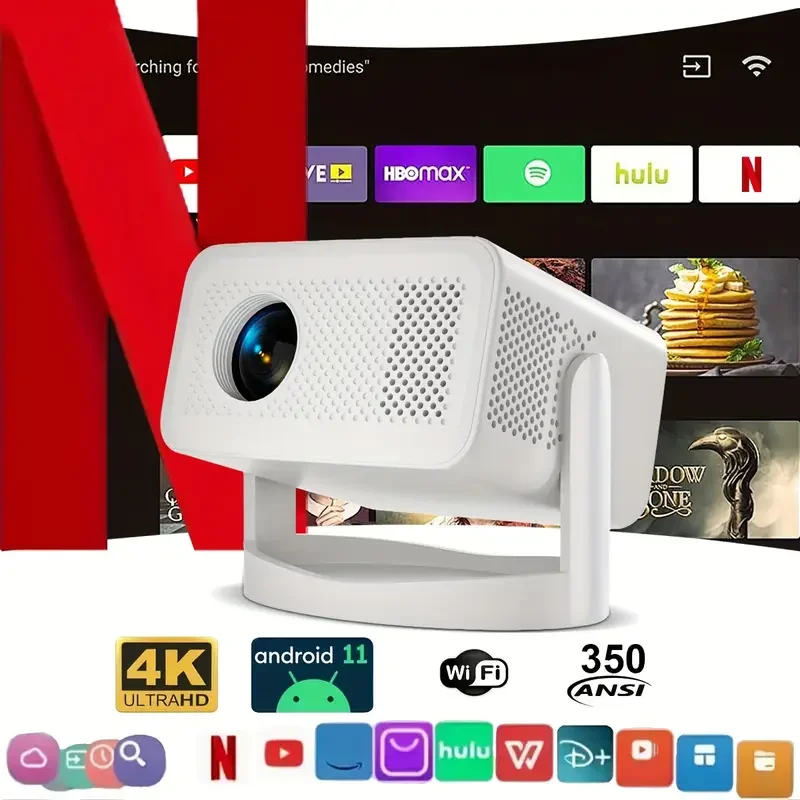 

M6 Projector, Original Ecological 1080P Supports 4K Unlocking, 360-degree Rotation, Can Meet Your Needs In Any Scene