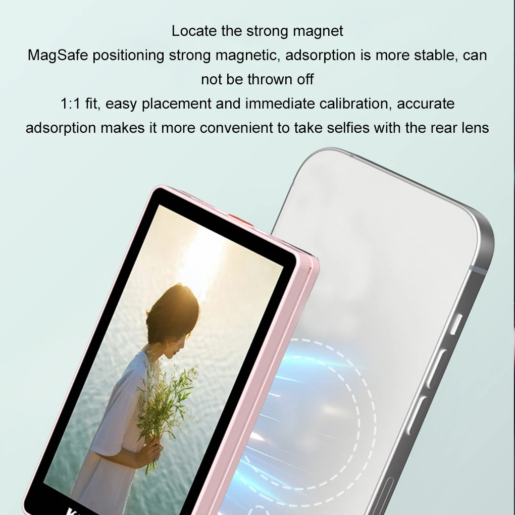 

PH02 Magnetic Phone Selfie Monitor Screen for Smartphone Rear Camera Selfie Vlog Live Stream For Wide-angle Shootings