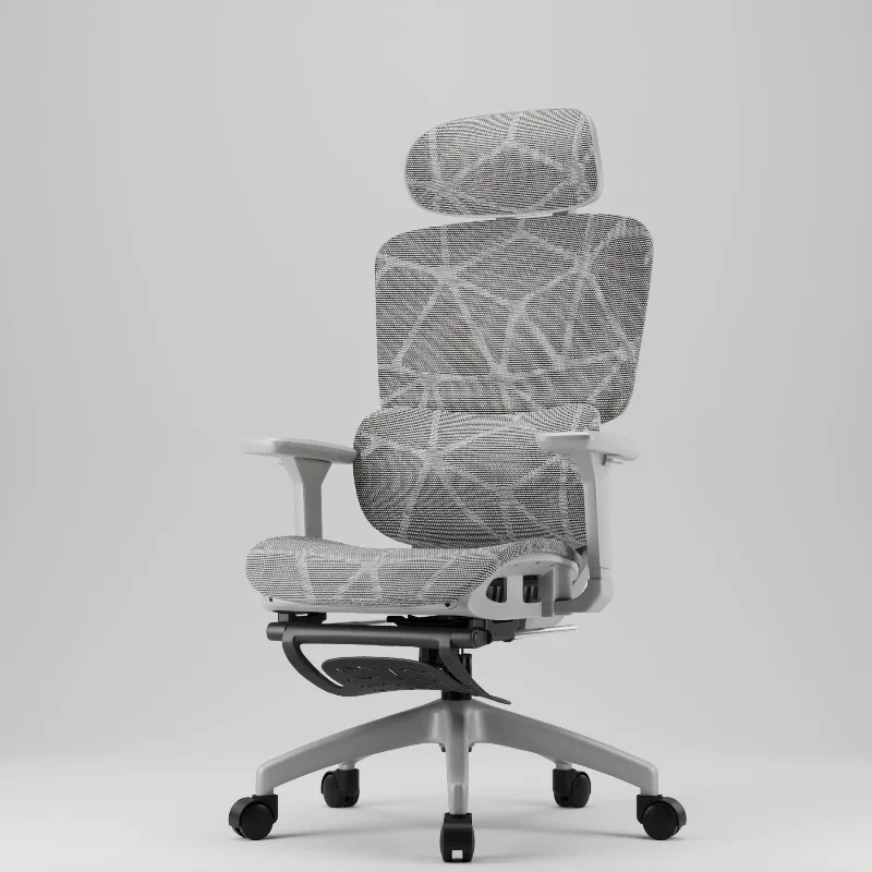 Ergonomic Office Gaming Computer Chair Mesh Lumbar Support Reclining Headrest Adjustable Arms Swivel Home Office Black Gray