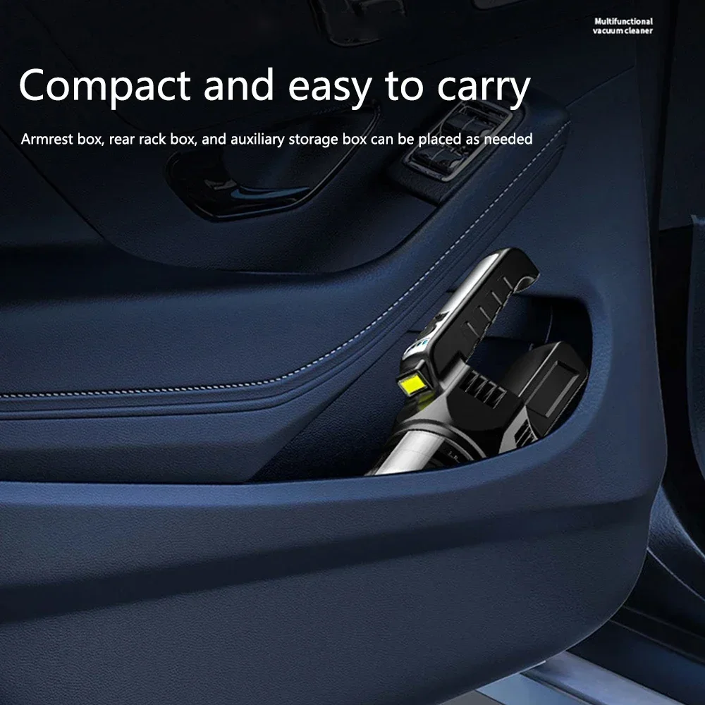 مكنسة كهربائية لاسلكية لشحن السيارة المنزلية، قوة شفط قوية، سجادة صغيرة محمولة، مكنسة كهربائية ذات أخدود شق النافذة
