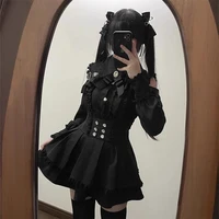 Jirai kei Shirt JK Skirt Japanese Style Lolita Y2K Sweet School Uniform Blouse Top Dress Darkness Outfit Women Girls Theme Party - Image 4
