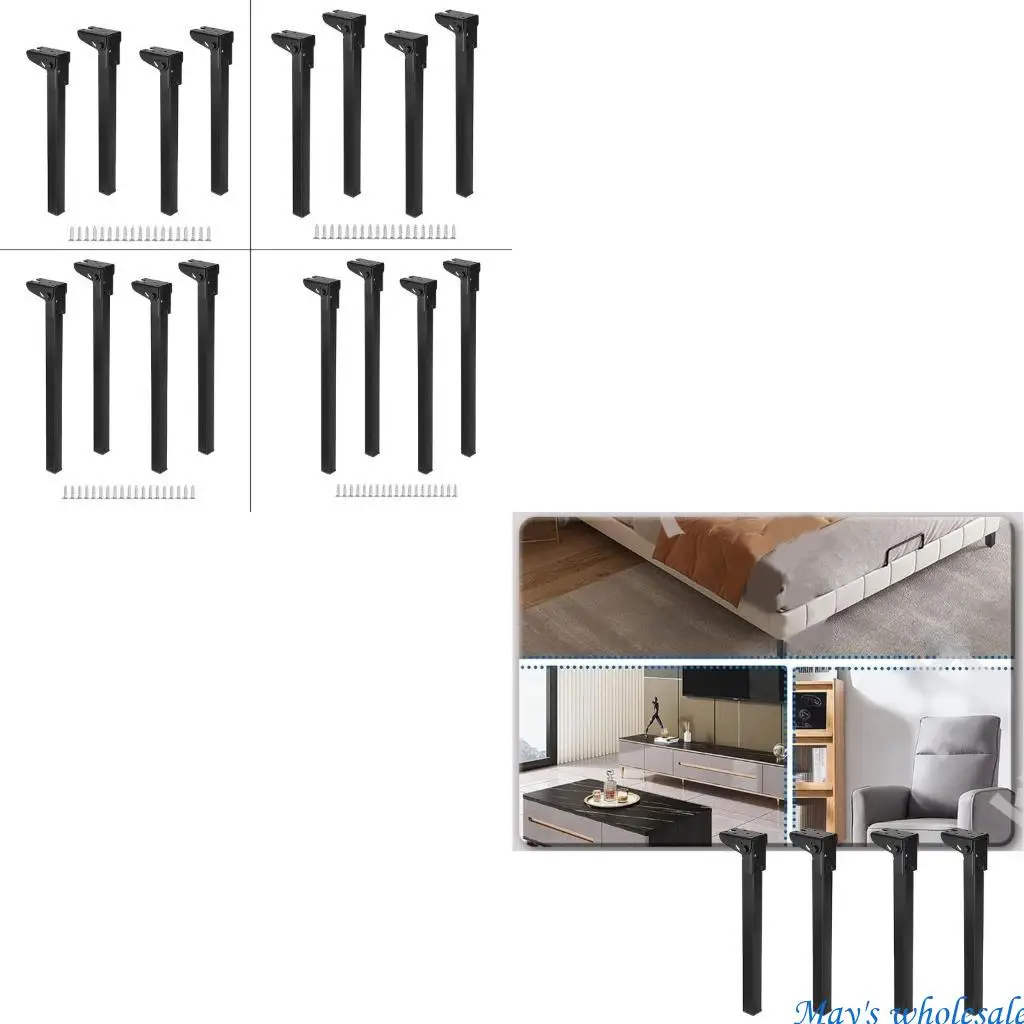 テーブル用金属脚折りたたみ家具脚ネジ付き-20-センチメートル-25-センチメートル-30-センチメートル-35-センチメートル-448a