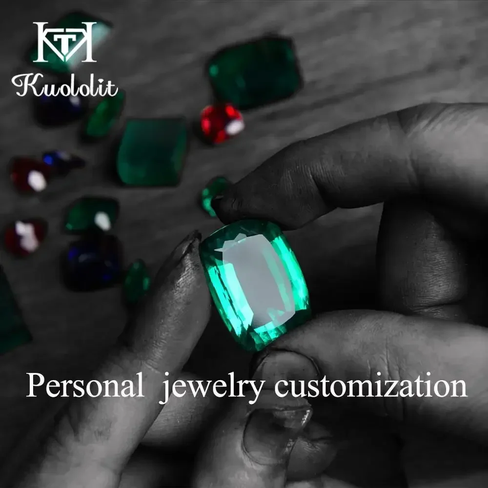 KT Customize OEC Moissanite Ruby Emerald Sapphire Solid Gold RING and earrings Fine Jewelry Engagement Rings for Women