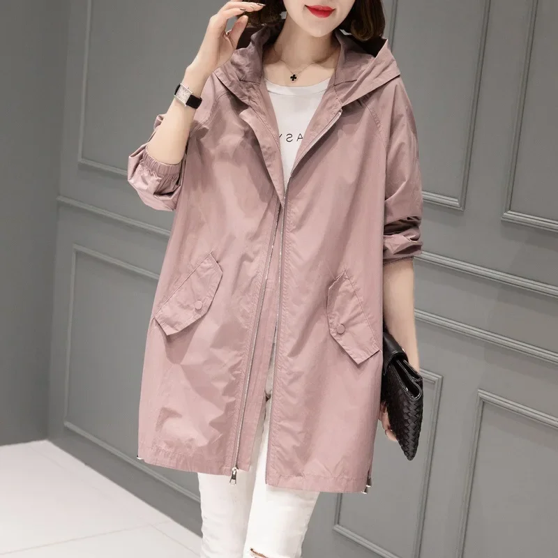 Trench Coat for Women Jackets Women Clothes Spring and Autumn Korean Version Trench Coat Double-Breasted Belted Lady Cloak