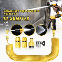 10-30 Meter Telescopic Spring Hose Water Hose Pipe with High-pressure Nozzle Pressure Washer for Garden Irrigation Car Wash