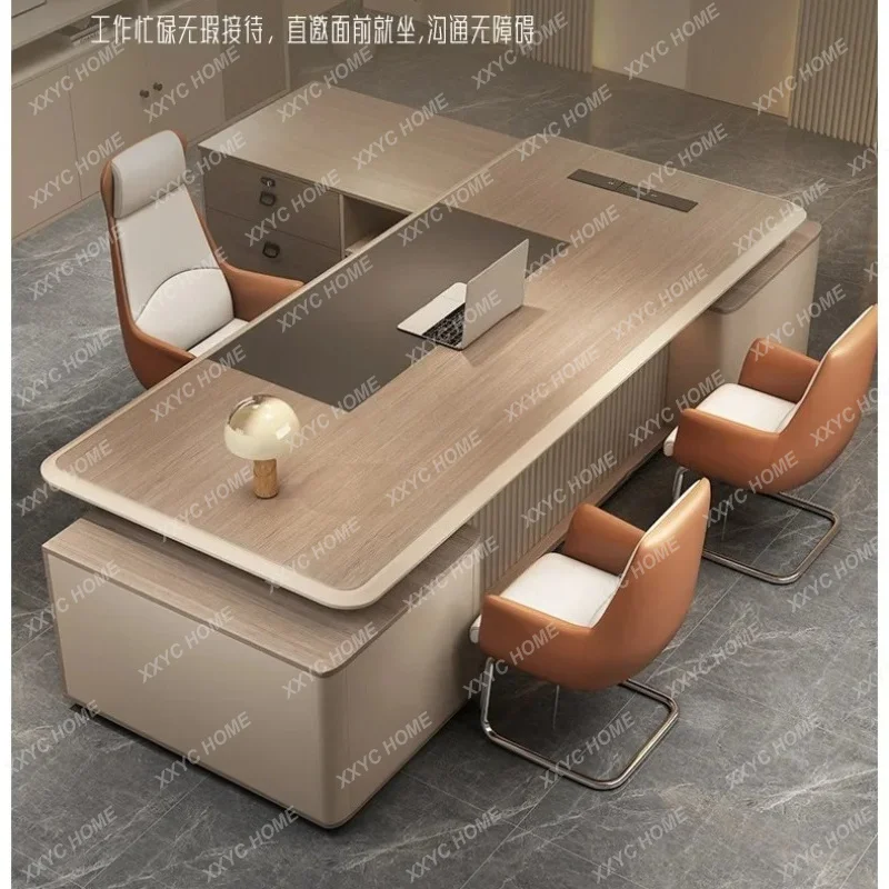 XX Vintage Design Office Desk Large Double Lager Fashionable Office Desk Exquisite Artistic Office Furniture