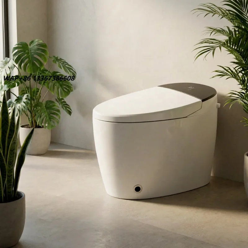 Europe Bathroom Use One Piece Smart Toilet Elongated Bowl Built-in Water Tank Automatic Sensor Flushing Remote Control Home