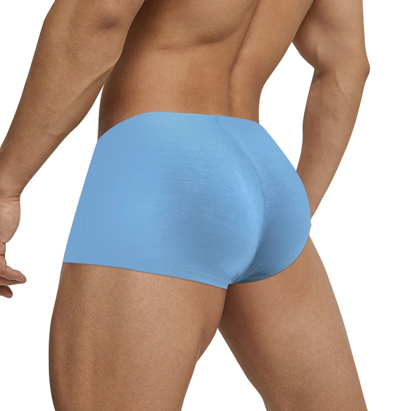 Ropa interior Sexy para hombre, Bóxer ajustado de Modal, bragas sólidas de cintura baja, Bikini deportivo sin costuras