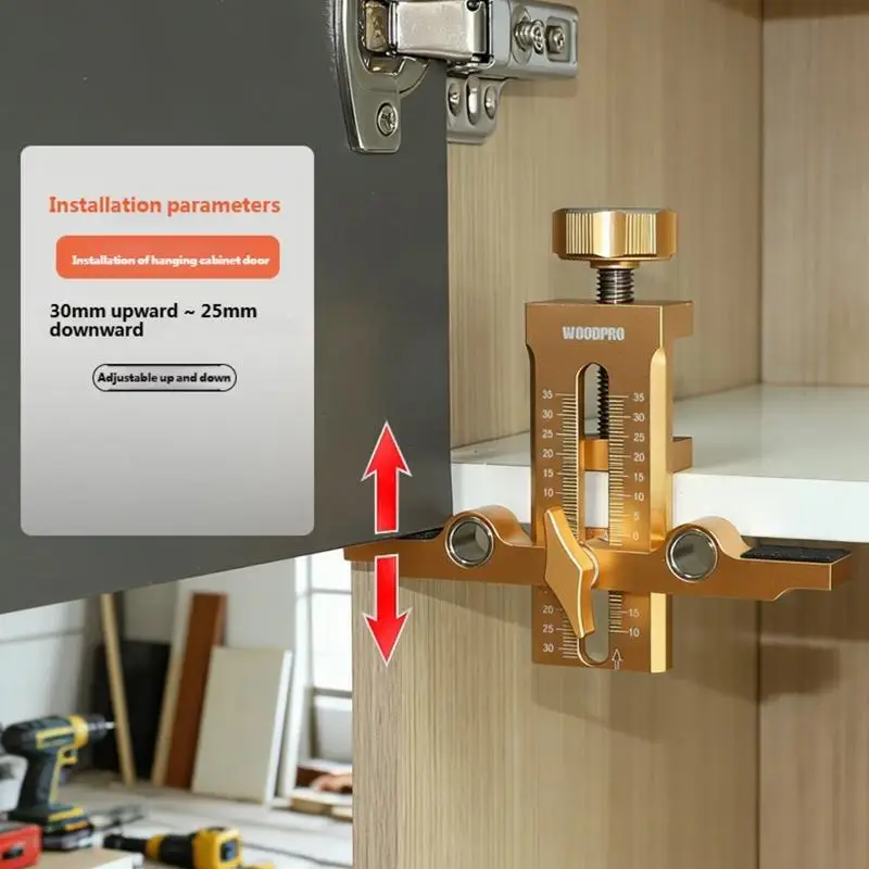 Schranktür-Installations-Locator, Schrank-Mehrzweck-Zimmerei-Rahmen, Stützarm, Schrank-Montageklemme D2RD – Detail 9