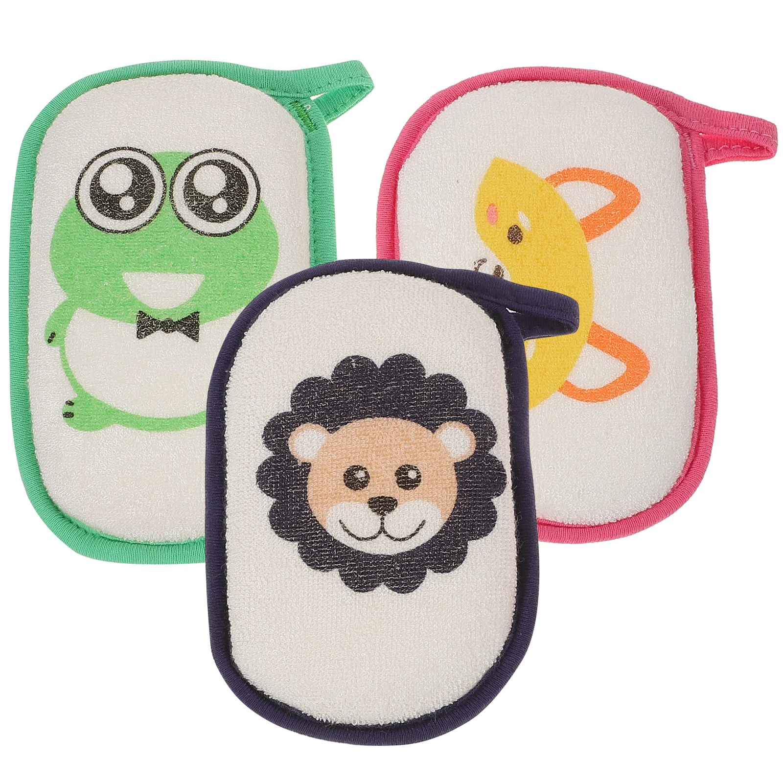 3 قطعة إسفنجة حمام الطفل الكرتون الحيوان تصميم الرضع حمام الغسيل الوليد دش الإسفنج لينة لطيف التنظيف للأطفال #2