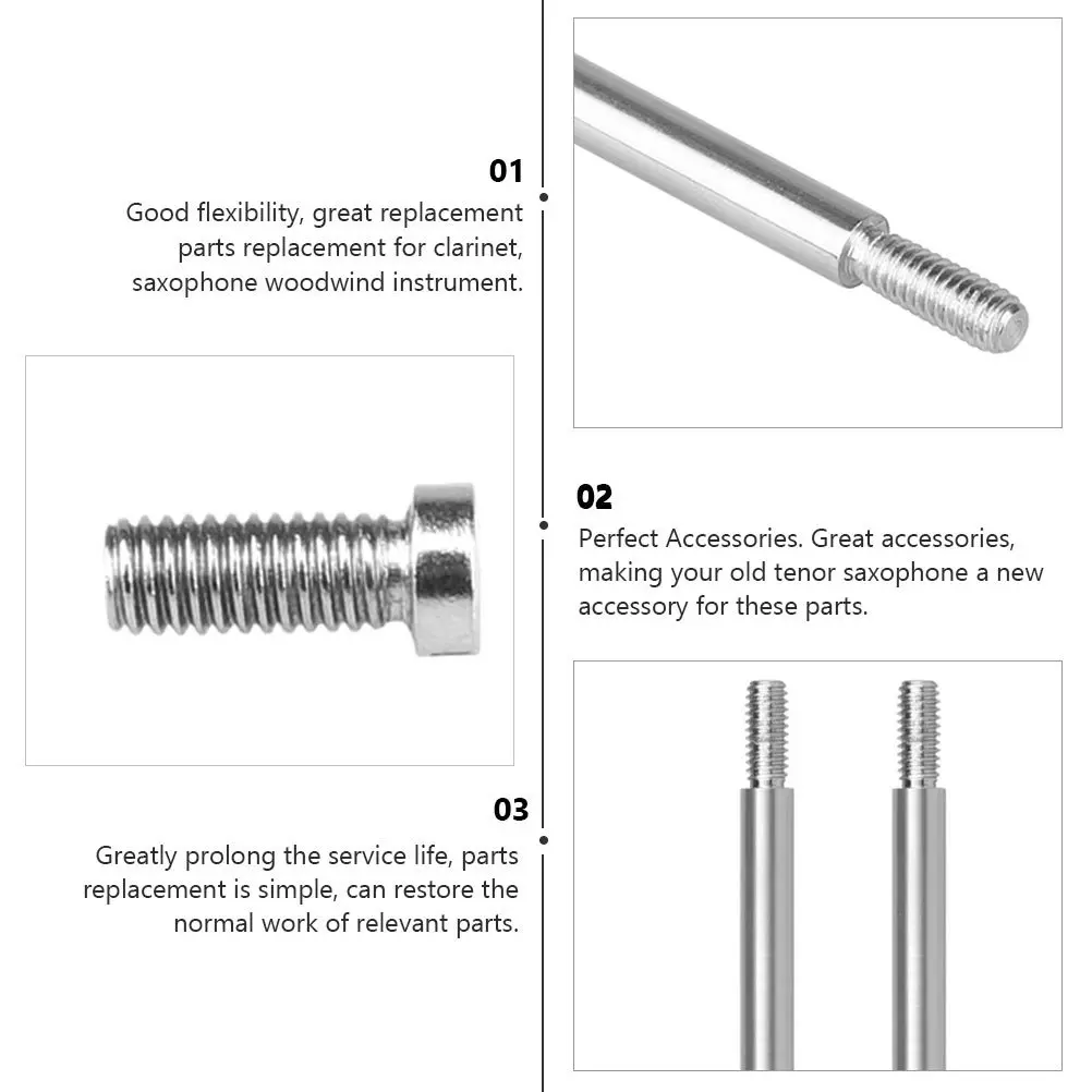 

1Set Saxophone Repair Tool Set Silver High Hardness Metal Screws Compact Lightweight for Clarinet Sax Repairs DIY Instrument