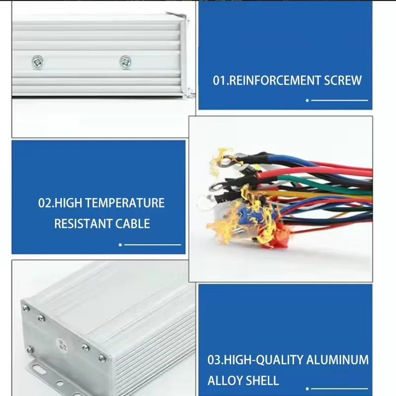 350 واط 500 واط 600 واط 800 واط 48 فولت-64 فولت وحدة تحكم بدون فرش 18 Mosfet لمحرك BLDC/دراجة كهربائية/Ebike/دراجة ثلاثية العجلات/دراجة نارية استخدام متعدد الاستخدامات تسليم سريع 4-6 يوم الوصول