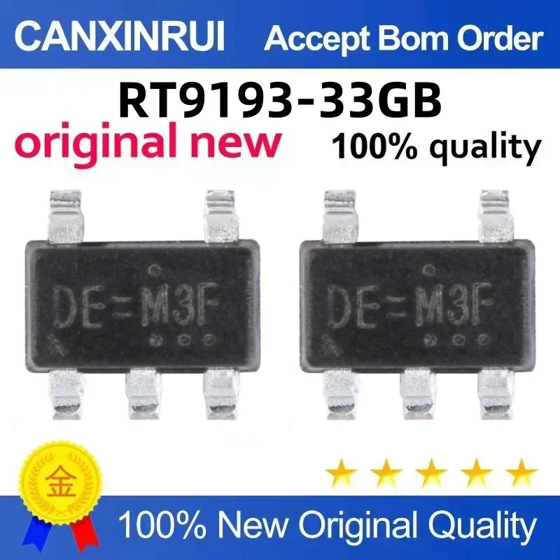 (5-100 pieces) RT9193-33GB SOT23-5 silk screen DE=300MA high-speed LDO voltage regulator IC 3.3V