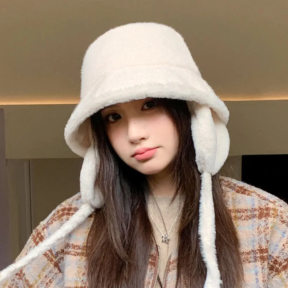 الموضة بلون الشتاء قبعة تدفئة حماية الأذن صوف مبطن المرأة قبعة الجولف نسيج القطن الفراء قبعة الشتاء الملحقات