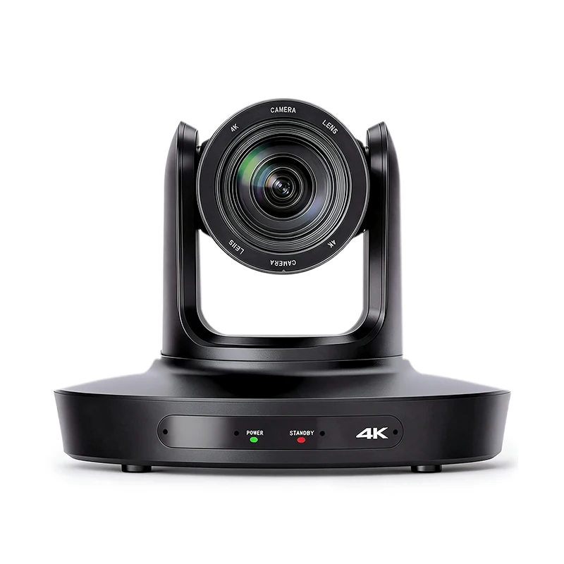 Kamera PTZ 4K z 20-krotnym zoomem, obsługująca standard NDI, przeznaczona do wideokonferencji, wyposażona w funkcję śledzenia obiektów za pomocą sztucznej inteligencji, posiada porty USB, HDMI i LAN oraz obsługuje zasilanie przez Ethernet ( — zdjęcie produktu 6