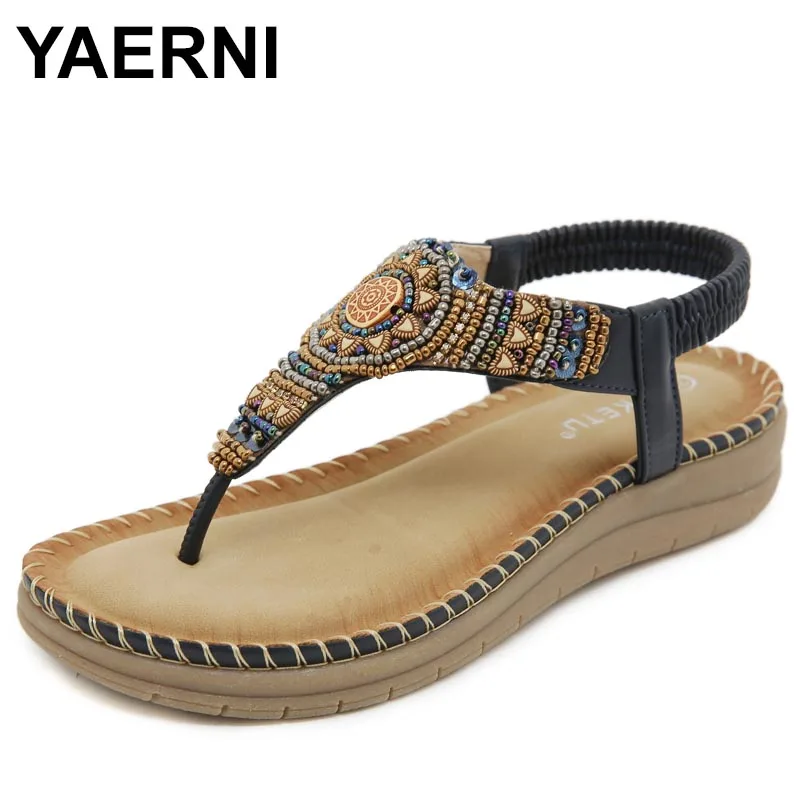 Женские эластичные летние шлепанцы из синтетической кожи 3 см на плоской подошве, сандалии, женская обувь