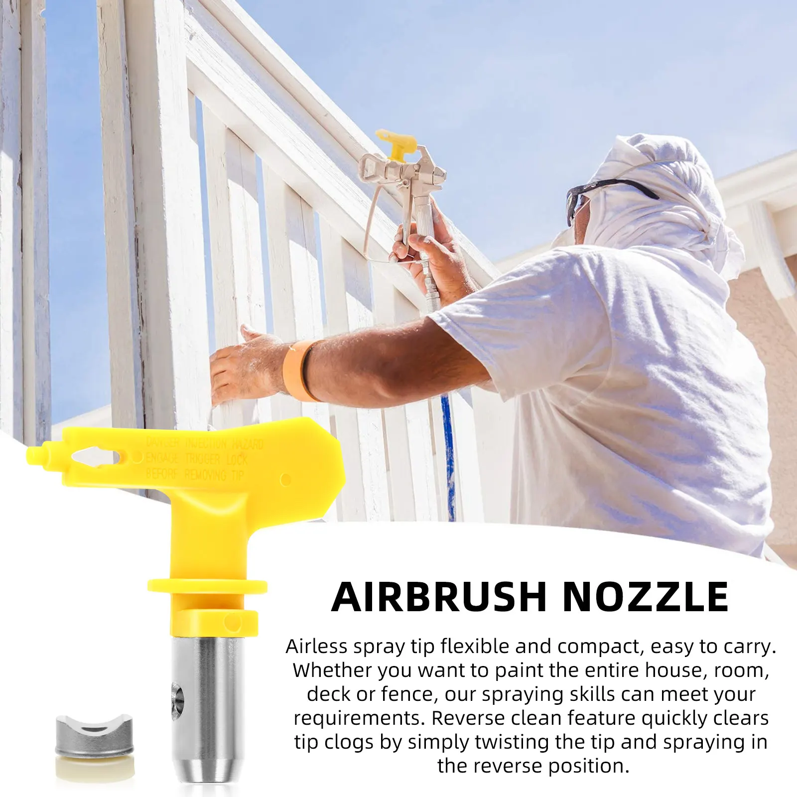 

Набор из 3 реверсивных насадок для безвоздушного распыления для узких поверхностей: для лаков на водной основе, красок, полиуретанов, а также для работы со сталью и пластиком.