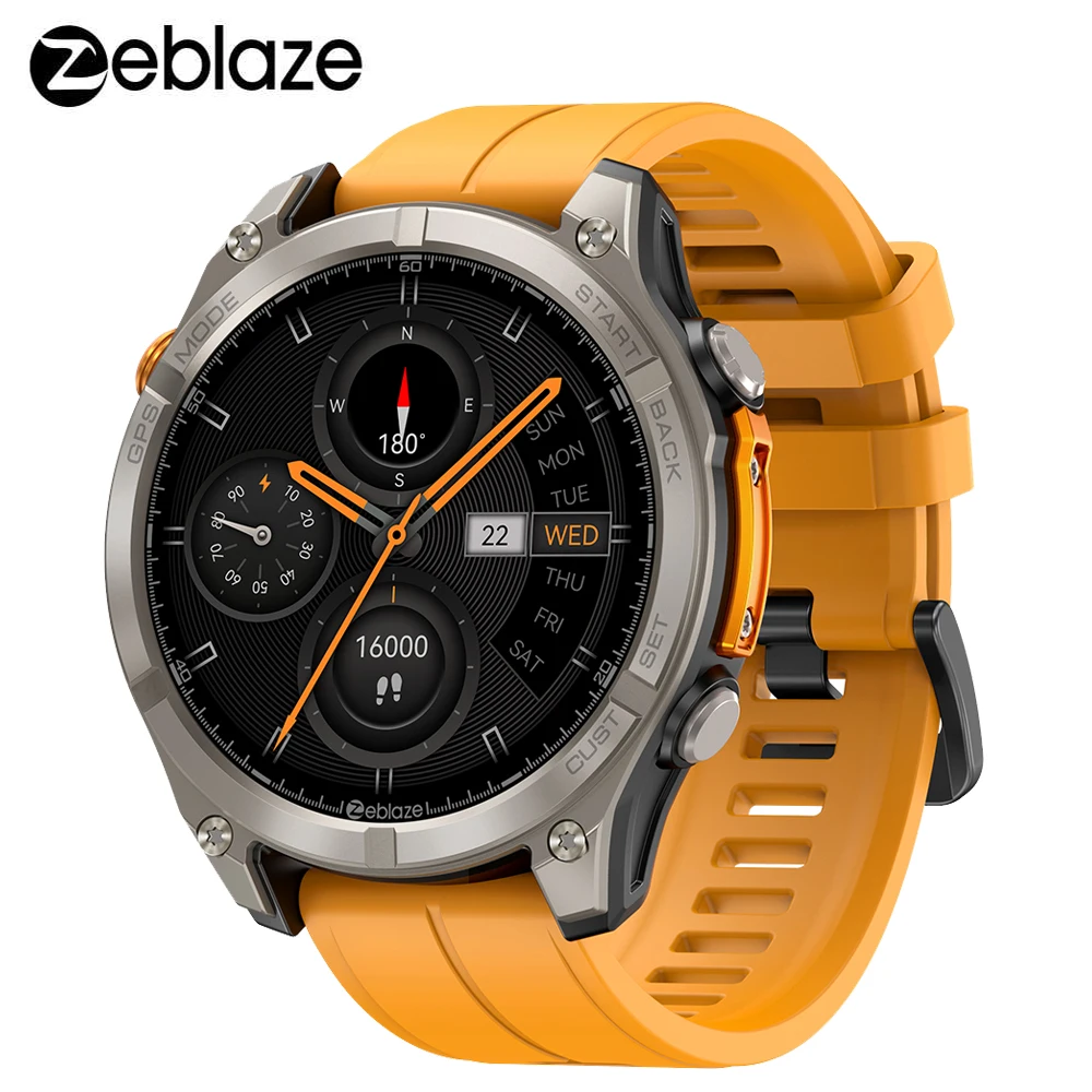 Zeblaze Stratos 4 GPS Smart Watch Men Women Built-in 6 Satellite Positioning Bluetooth Calling Smartwatch 1.43
